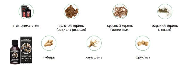 состав капель Сибирский  Богатырь
