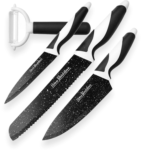 Harry Black Stone профессиональный набор металлокерамических ножей