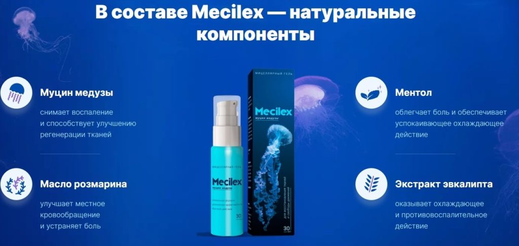Mecilex - состав геля для суставов