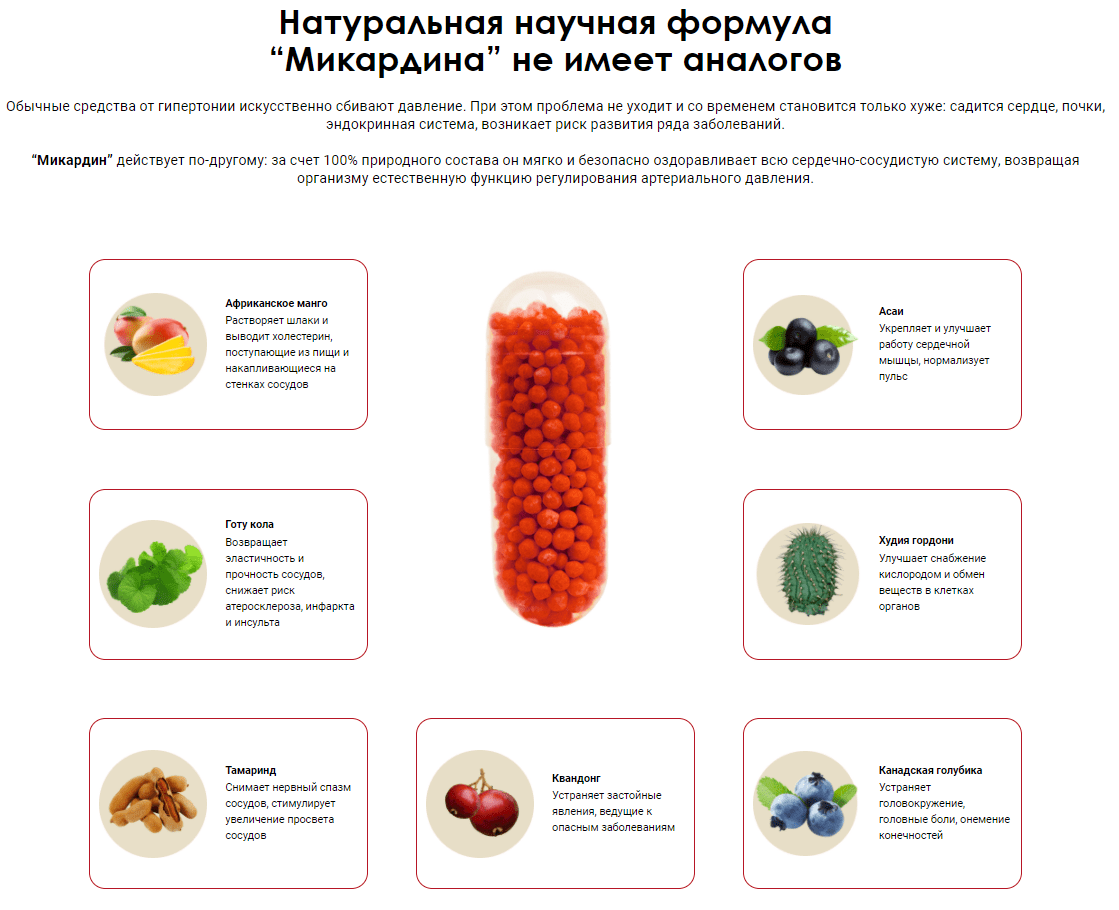 состав микардина